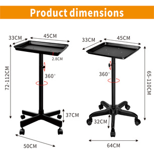 Cross-border hair tray beauty barber shop special storage organizer adjustable mobile storage rack factory direct sales