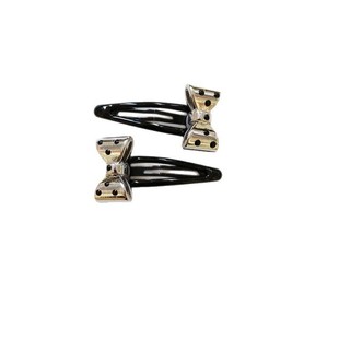 Children's Hair Accessories Baby's Headwear Princess High-end silver Polo Dot Bow Vintage All-match Hair Rubber Band