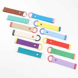 2.5cm Macaron Candy Color Name Sticker Keychain Streamers INS Style Name Brand Pendant Children's Name Card