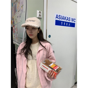 2025 Han Dong Gate spring new theBarnn * t double-sided wearable polar fleece casual temperament warm coat