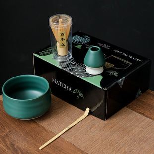 Matcha Tea Set Color Box Japanese Tea Whisk Matcha Bowl Tea Whisk Stand 100 Gift Box Wholesale Ceramic Tools