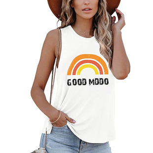 Personalized European and American summer Amazon cross-border women's jacket women's I-shaped vest a pattern LOGO