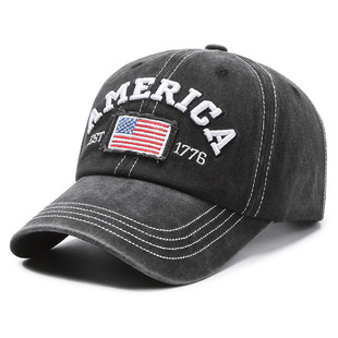 Hot-selling outdoor sports leisure curved eaves men's baseball cap European and American style retro letter patch women's unique cap tide