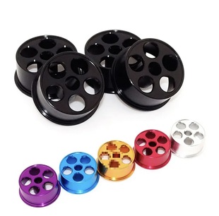 Self-made mini four-wheel drive accessories aluminum alloy middle diameter large diameter wheel hub color hollow six five-star lightweight