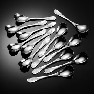 Stainless steel tableware twelve Zodiac household spoon stainless steel spoon hotel restaurant spoon round spoon printable LOGO