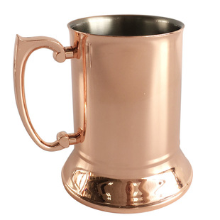 Stainless Steel Beer Cup 500ml European Style Goblet of Fire Double Cocktail Straight Mug Bar Cold Drink Cup