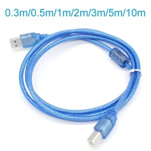 USB 2,0 линия A мужской/B мужской печати линии USB2.0 принтер линии прозрачный синий
