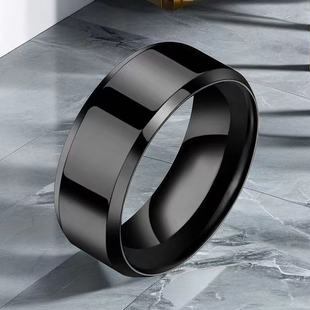 AliExpress explosions jewelry 6mm smooth men's stainless steel ring three-color ring factory direct jewelry