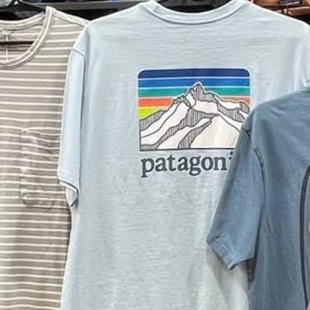 in stock American Style Simple Patagonia Vintage Mountain Print Cotton Loose Short-sleeved Unisex T-shirt Top