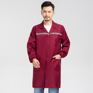 Work Clothes Warehouse Wear-resistant Work Clothes Dust-proof Clothing Logistics Clothing Transportation Clothing Reflective Strip Thick Labor Protection Clothing Blue Coat