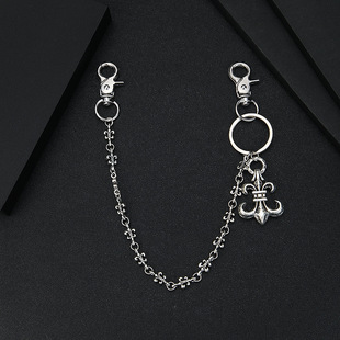Punk Locomotive Non-mainstream Anchor Chain Hip-hop Performance Pants Chain Waist Hanging Chain Wallet Jeans Military Flower Chain