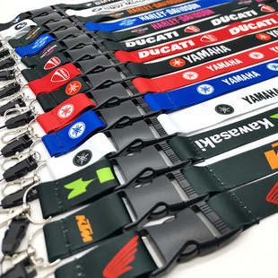 Motorcycle Long Lanyard MOTO Mobile Phone Work Card Hanging Neck Thermal Transfer Ribbon Car LOGO Ribbon