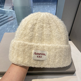 Winter warm plush wool hat women's new soft all-match ear protection hat couples shopping patch really cold hat