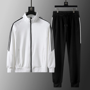 Suit sports suit men's school uniform New ankle-tied fashion coat jacket three bars casual two-piece suit