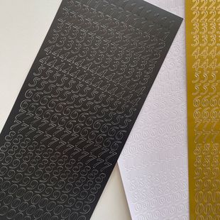 Gold stamping silver digital stickers Korea flat for digital stickers goo card decoration DIY material stickers