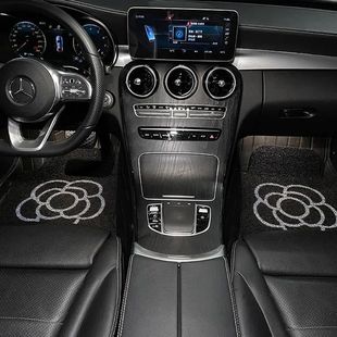 Simple Camellia Car Universal Foot Mat Main Driving Single Piece Silk Ring Foot Mat Car Wear-resistant Protective Mat
