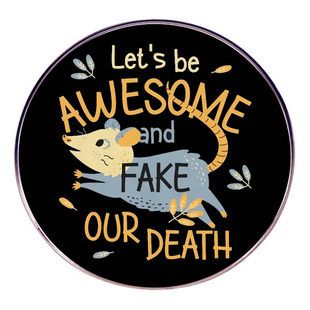 Let's Excellent Performance Pretend Death Brooch Cartoon Opossum Pin Badge Metal Alloy Badge Accessories