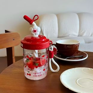 New cute mixing cup manual compact portable cup with sippy cup with scale high color value shaking plastic cup