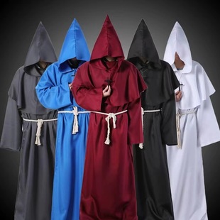 Amazon Saint Vida Halloween Medieval Friar Robe Monk Costume Wizard Costume Priest cosplay Costume Shawl