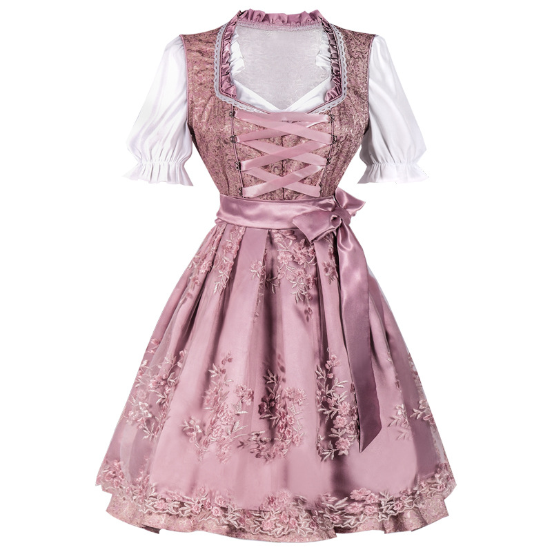 New European and American Halloween Oktoberfest Bar Beer Girl Dress Stage Performance Costume Plus Size Maid Costume