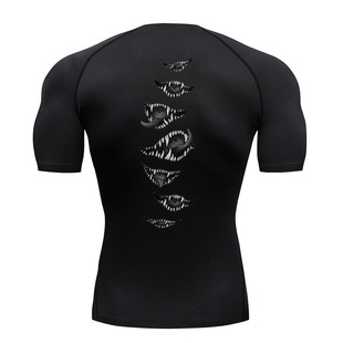 European and American Men's Tight Clothes Summer Quick-dry Fitness Suit High-elastic Training Short-sleeved Sweat-absorbent Men's Outdoor Sportswear