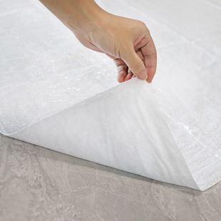 Cross-Border 120-180g White Non-Slip Self-Adhesive Paint Blanket Decoration Temporary Floor Protective Film Non-Woven Floor Mat