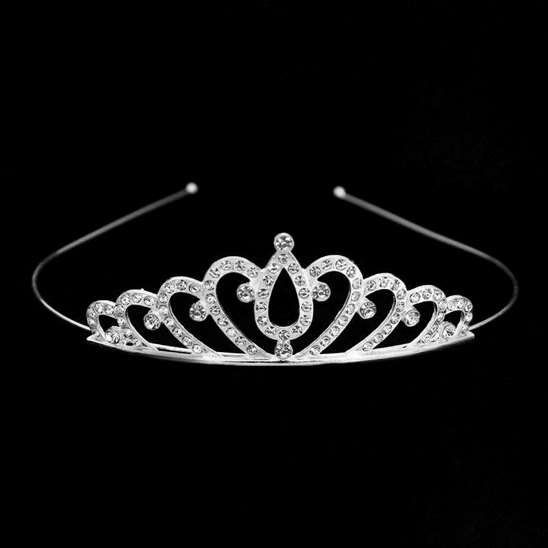 Children's Ornaments Baroque Girls Performance Princess Crown Headband Bride Wedding Hair Ornaments Flower Girl Headband Headwear