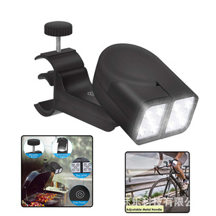 Outdoor barbecue light portable night walking mountaineering camping light double-headed 360 ° rotatable night barbecue light