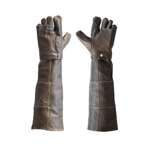 Anti-bite Gloves Anti-dog Bite Anti-cat Scratch Dog Training Dog Training Pet Training Cowhide Thickened Anti-tear Anti-scratch Bite Lengthened