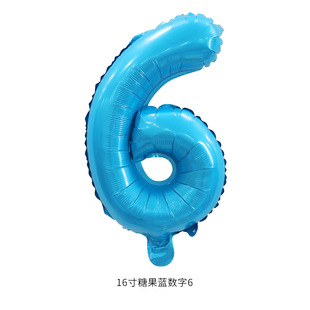 Factory Direct gold and silver 16-inch digital aluminum balloon birthday party wedding decoration column Road balloon