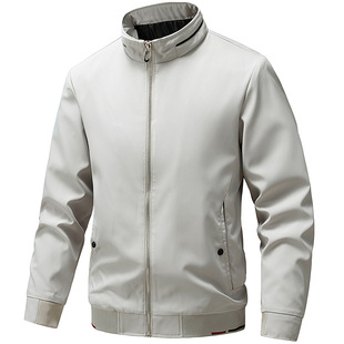 Jacket Men's Spring and Autumn Slim-fit Collar Top 2025 New Fashion Casual All-match Windproof Business Jacket for Men
