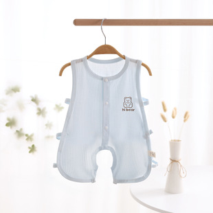 Baby's Summer Unibody Clothes Infant Class A Cotton Pipa Clothes Summer Thin Sleeveless Vest