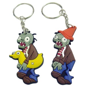 [Factory wholesale] Cute soft rubber gift key chain children like cartoon characters three-dimensional key chain