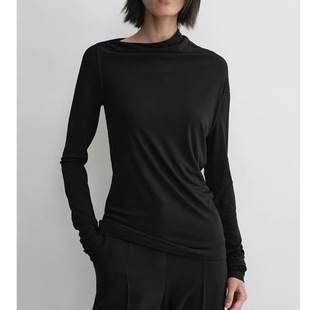 TT2025 Early Spring New Nordic Simple High-grade Asymmetrical Nline Slim-fit Knitted Top