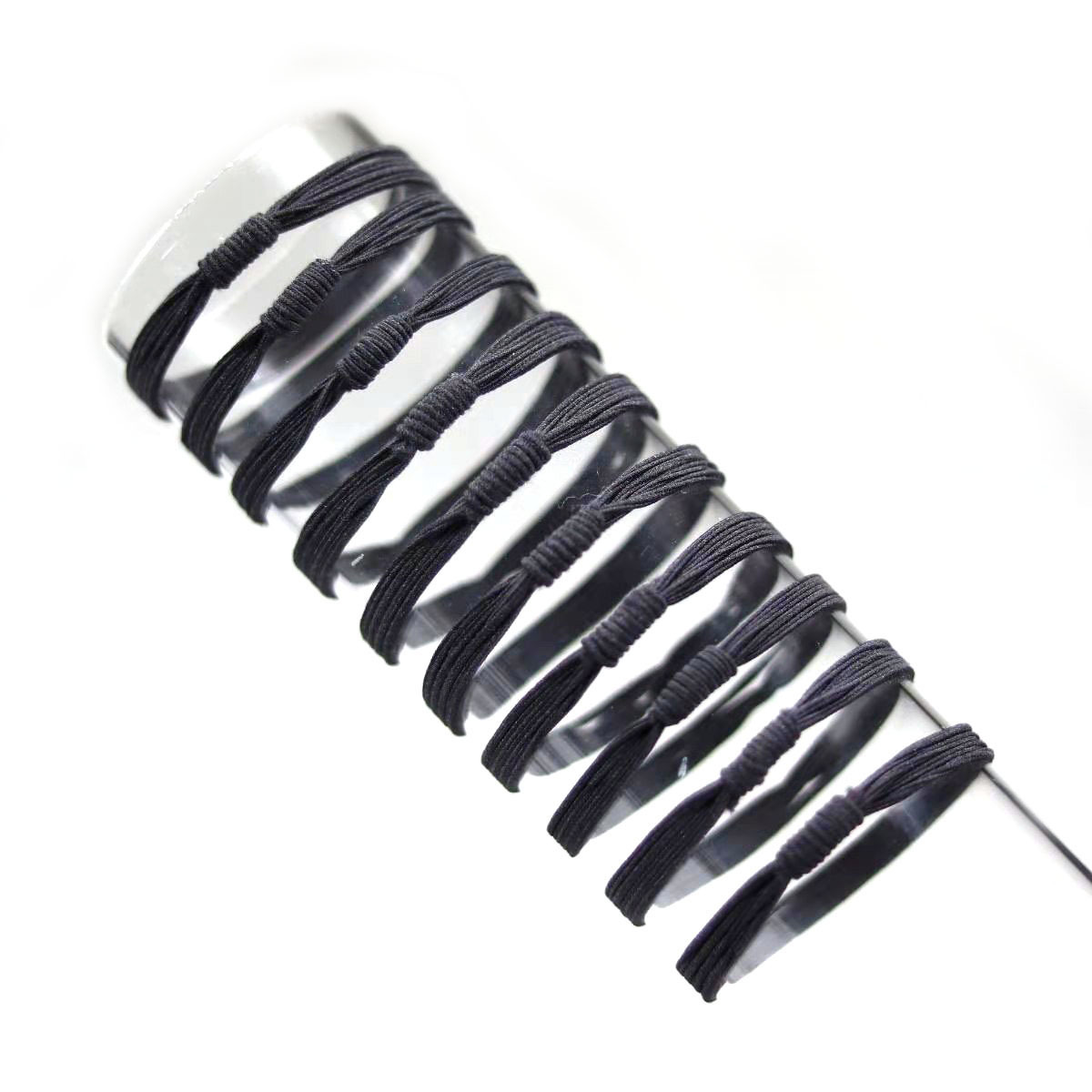 Korean Ins Simple High Elasticity Seamless Black Four-In-One Rubber Band Hair Band Headband Hair Rope Hair Accessories Wholesale