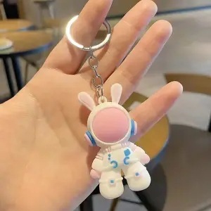 2023 New Space Rabbit Year Rabbit Keychain Pendant Cute Cartoon Hanging Ornaments Bag for Men and Women Couple Holiday Gift