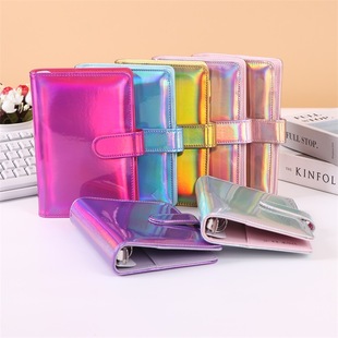 Magic Color Laser Buckle Notebook Loose-leaf Notebook Cover Business Office Notepad Wholesale