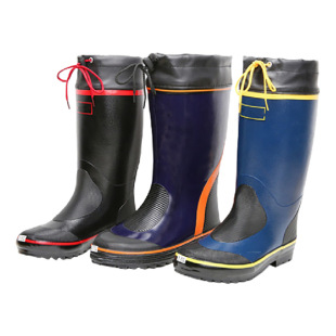 Adult Plastic Rain Boots High-Top Short-Tube Rain Boots Labor Protection Construction Site Pvc Waterproof Anti-Slip Wear-Resistant Printed Kitchen Oil-Proof