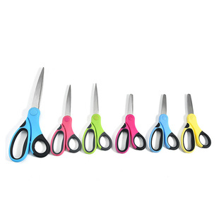 Stainless steel Children's scissors secondary rubber scissors student household scissors handmade scissors office paper cut scissors wholesale