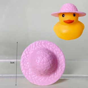 Cross-border Playing in the Water Little Yellow Duck Accessories No. 8 Duck Hat Scarf Decoration Hand-made Lemon Milk Tea Gift