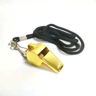 High quality stainless steel Golden Whistle metal halter sports whistle referee outdoor whistle can be used as logo