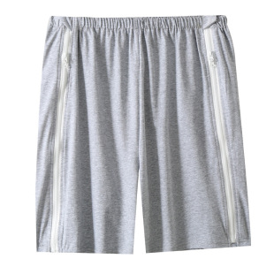 Summer Pure Cotton Nursing Shorts One-piece Full-open Fracture Bedridden Paralysis Patients Dressing Hospital Gown Same for Men and Women