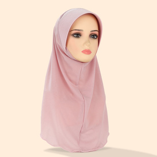 Cross-border Malay women's pullover headscarf star Taosha solid color hard brim bag chin hat headscarf female in stock