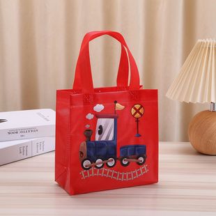 Traffic printing non-woven bag children's gift packaging bag manufacturers wholesale cartoon clothing shopping bag