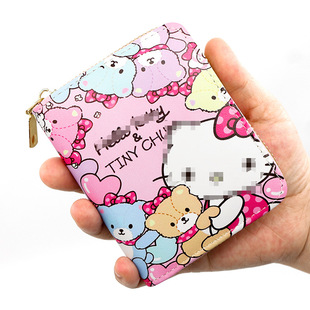 2024 New Cartoon PU Leather Embossed Wallet Fresh Sweet Lady Wallet Coin Purse in stock Direct Selling