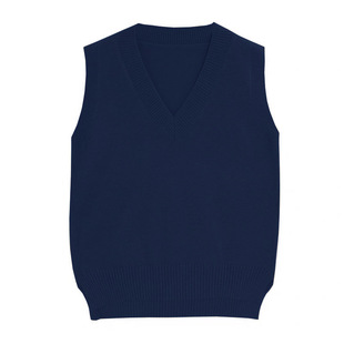 Spring and Autumn 2024 New Lazy Style Pullover V-Neck Sweater Vest Sleeveless Knitted Waistcoat Student Sweater for Women