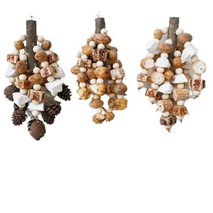 Medium and large parrot bird toy colorful bite fruit string carambola pine cone corn cob cuttlefish bone calcium molars