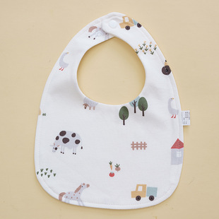 Baby Cotton U-shaped Scarf Newborn Bib Slippery Towel Waterproof Milk Spitting Bib for Boys and Girls Baby Spring Autumn Winter