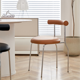 Nordic Dining Chair Household Cream Style Italian Middle Ancient Simple Backrest Desk Chair Designer Hotel Restaurant Chair
