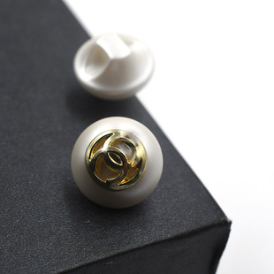 Round Pearl Buttons Small Fragrant Letter Bead Buttons Knitted Sweater Cardigan Shirt Buttons Decorative Accessories